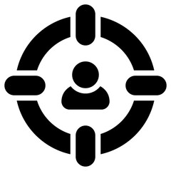 target audience glyph icon