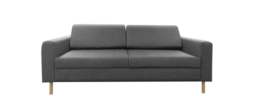 furniture gray color sofa bed multi function with isolated on a transparent background