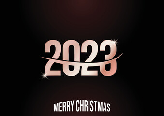 Luxury gold gradient 2023 new year text 