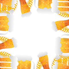 Beer cartoon illustration, cold drink for party