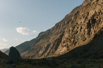 sunset in the mountains