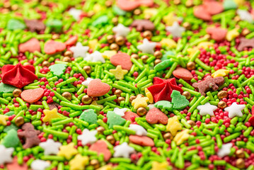 Christmas sprinkle decorations for cookies