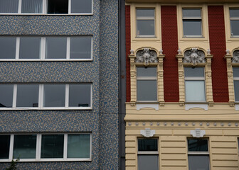 facades of the buildings depicting ages in architecture 
