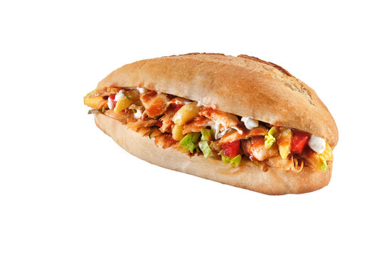 Turkish chicken doner sandwich, Tavuk Döner