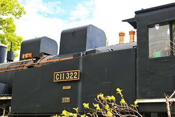 鴻巣市の C11型322号機関車（SL）