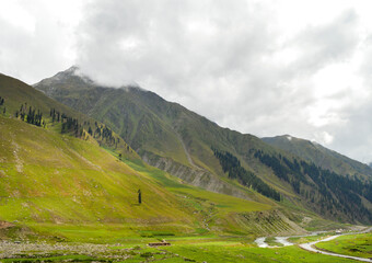 Beautiful Lush Green Mountains in Northern Pakistan