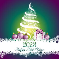 2023 – Meilleurs vœux – Happy New Year - 554444228