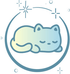 Cute Cat Kitten Kitty in Space Galaxy
