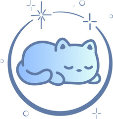 Cute Cat Kitten Kitty in Space Galaxy
