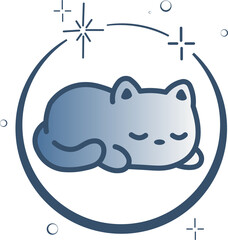 Cute Cat Kitten Kitty in Space Galaxy
