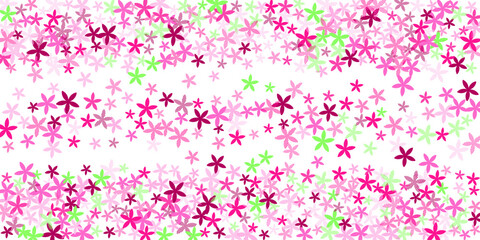 Aster abstract flowers vector design. Lovely field bloom shapes scattered. Valentines Day pattern. Romantic flowers Aster simplistic blossom. Stripy petals.
