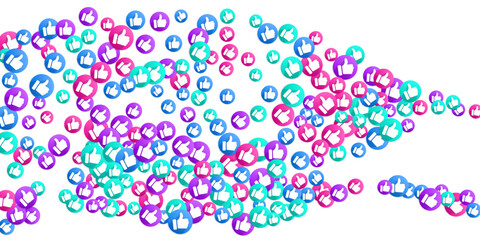Thumbs up isolated vector like social media sign symbols.