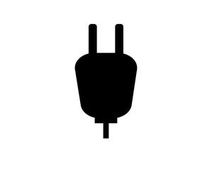 Obraz premium Plug icon. Vector pins for electricity and electronic devices on isolated white background