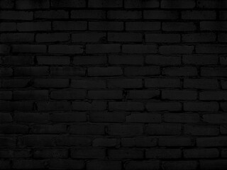 Old black clear wall brick texture for background