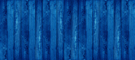 Fototapeta na wymiar Background of blue wooden planks board texture.