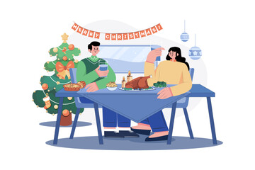 Christmas dinner party