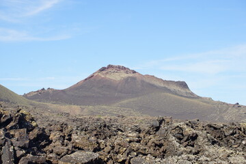 Different shapes of volcanic lava which solidified on Lanzarote Island 200 years ago, rocks, lava, photographed in November 2022, lava chimney, lava tunnel
