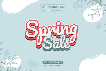 Editable Text Effect Spring Sale Text Effect Promotion Sale Holiday Event Vector Style