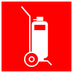 Fire Trolley Symbol Sign ,Vector Illustration, Isolate On White Background Label .EPS10