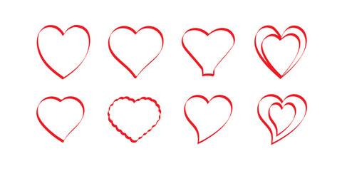 heart illustration.heart design icon flat.Modern flat valentine love sign.symbol for web site design, button to mobile app. Logo heart illustration,Trendy vector hart Line.