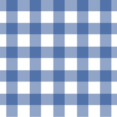 Geometric seamless pattern, white and blue gingham can be used in decoration design fashion clothes Bedding sets, curtains, tablecloths, gift wrapping paper