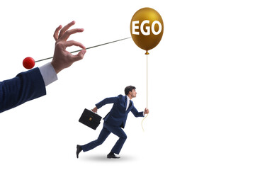 Businessman in excessive ego concept
