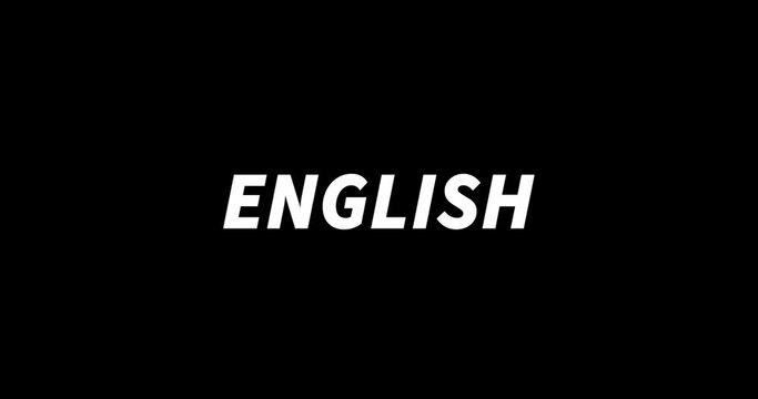 ENGINNER text animation on black background. Modern text animation, written ENGLISH