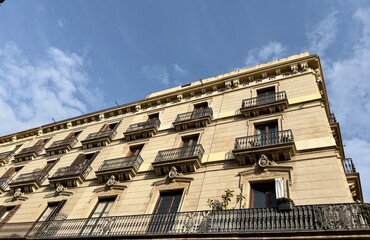 facade of an building, barcelona, spain