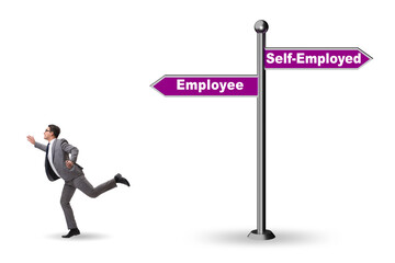 Concept of choosing self-employed versus employment