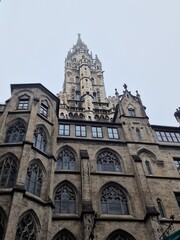 Fototapeta na wymiar tower of munich town hall in germany