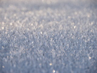 snow on the window