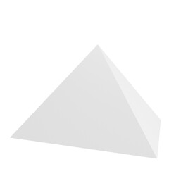 3D illustration of a pyramid on a white background