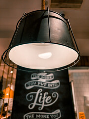 lamp on the table
