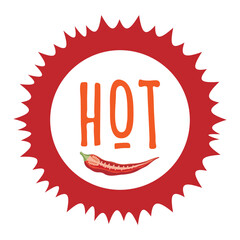 vector hand-drawn illustration of hot, hot, chili pepper