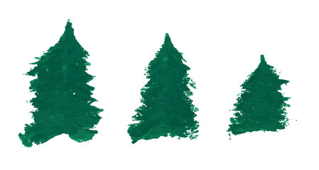 Gemalte Tannenbäume