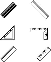 ruler icon set illustration on white background..eps