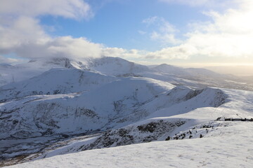 Snowdonia snowdon winter wales glyderau