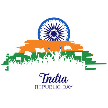vector design of India republic day template, vector or banner.