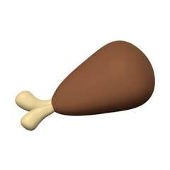 Chicken Food 3D Illustrations