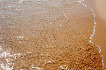 water on the beach