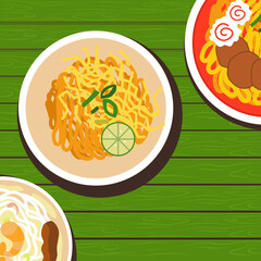 sen khao soi flat style illustration vector design © taufiq