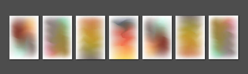Set  of Colorful retro Abstract gradient background. neon gradient. Eps10 vector