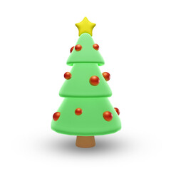 christmas tree isolated on white