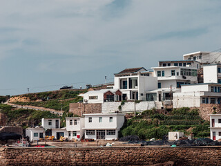 houses on the coast of island