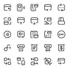 vector illustration, payment icon set, banking icon pack ,line icon