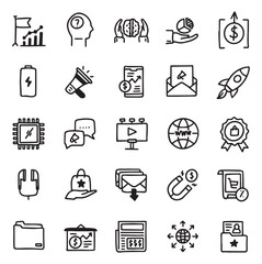 vector illustration, document icon, work icon, computer icon,. line icon, hand drawn icon
