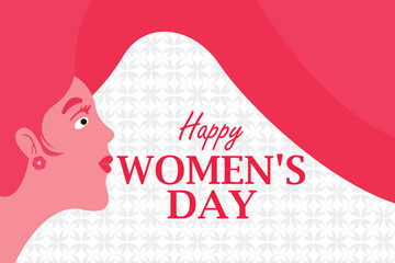 Mega Sale international women's day banner template