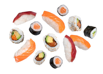 maki sushi falling