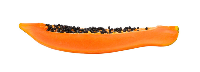 papaya slice isolated on transparent png