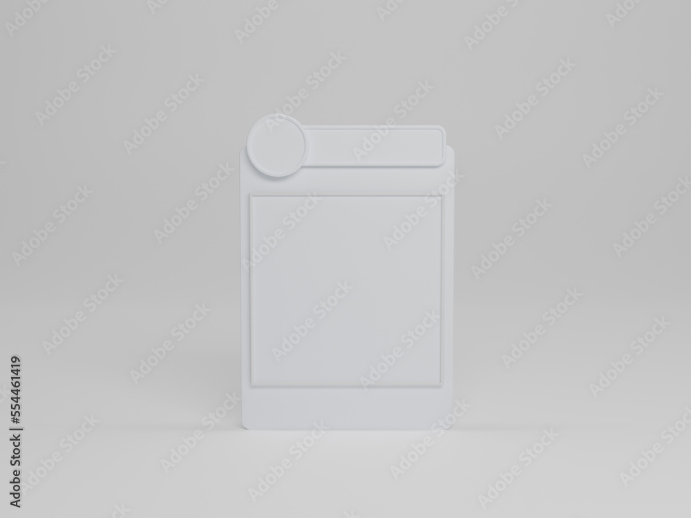 Poster social media profile, user interface ui 3d rendering